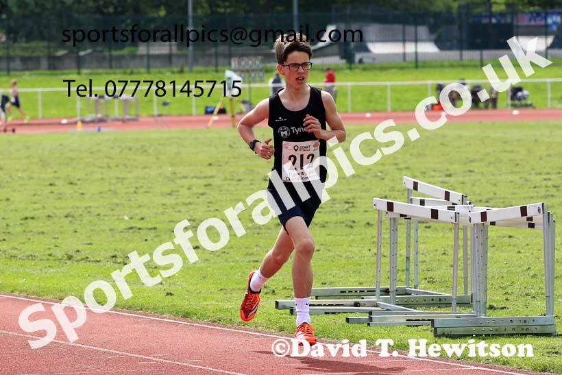 Boys Under-15s 1500 metres, 2023 North Eastern Track and Field Champs., Middlesbrough Sports Village, Middlesbrough. Photo: David T. Hewitson/Sports for All Pics